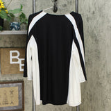 Antthony Women's Colorblock 3/4 Bell Sleeve Knit Blouse