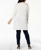 Belldini Plus Size Lightweight Grommet Trim Duster Cardigan