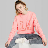 Wild Fable Women's Oversized Crewneck LA Graphic Sweatshirt