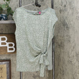 NWT Vince Camuto Womens Soft Texture Mixed Media Top. 650811 Large
