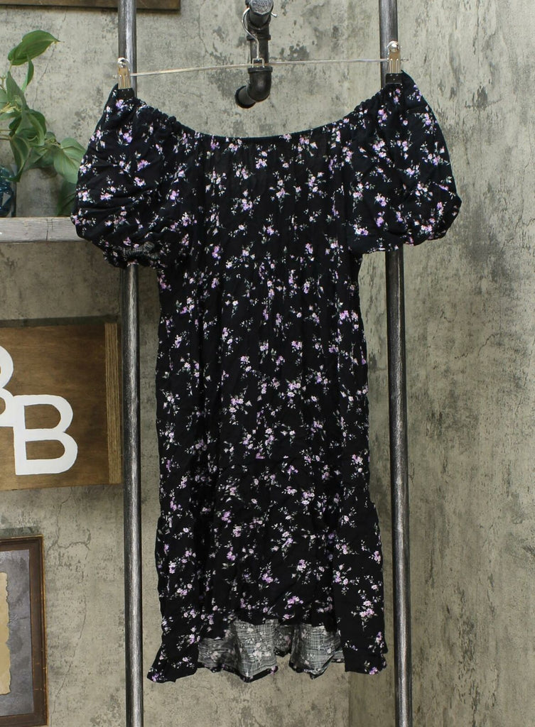 Wild Fable Women's Floral Puff Sleeve Round Neck Babydoll Dress Black Biggybargains Wild Fable Women's Floral Puff Sleeve Round Neck Babydoll Dress Black Biggybargains