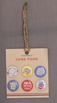 Junk Food Retro Button Set Pins 6 Pack