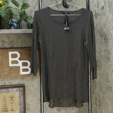 Alfani Women's Mixed Media Hi Low Tunic Top