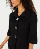 JM Collection Women's Textured Bell Sleeve Jacket