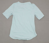 Isaac Mizrahi Live! Women's True Denim Top with Lace Up Neck Aqua XS