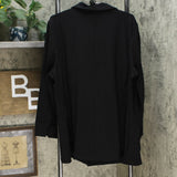 DG2 by Diane Gilman Women's Stretch Knit Ponte Blazer Jacket Black Plus 2X