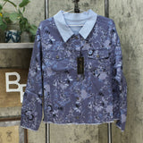 DG2 by Diane Gilman Women's Plus Size Reversible Twill Denim Jacket