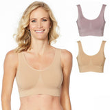 Rhonda Shear Women's 2 Pack Seamless Modal Bras