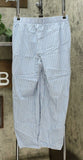 DG2 by Diane Gilman SoftCell Wide Leg Pants Chambray Stripe Large