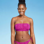Xhilaration Women's Textured Bandeau Bikini Top