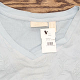 NWT LOGO Lavish By Lori Goldstein Cotton Modal Top With Embroidery. A350957 L