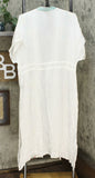 Curations Women's Embroidered Gauze Kaftan Cover Up