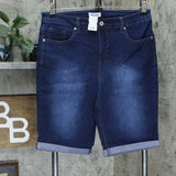 Denim & Co. Womens 5-Pocket Cuffed Bermuda Shorts