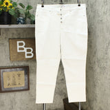 Denim & Co. Women's Slim Ankle Jeans with Button Fly