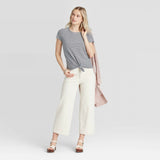 Universal Thread Women's Short Sleeve Knit Tie Front T-Shirt