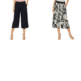 MOTTO Women's Linen Blend Pull On Wide Leg Pants