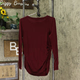 Isabel Maternity by Ingrid & Isabel Essential Side Shirred Pullover Sweater