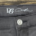 DG2 Petite Plus Virtual Stretch Metallic Side Stripe Skinny Jeans Gray 18PW