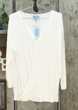 Soft & Cozy Women's Cool Luxe Knit Drape Front Lounge Top