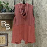 LOGO by Lori Goldstein French Terry And Suede Lounge Cardigan