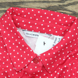 Isaac Mizrahi Live! Women's Polka Dot Button Front Knit Peplum Top