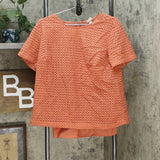 A New Day Women's Eyelet Blouse With Cami Lining Coral XL