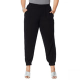 Curations Women's Plus Size Gauze Jogger Pants