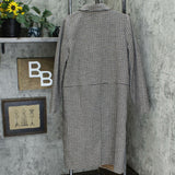 A New Day Women's Plaid Single Breasted Top Coat Brown Medium