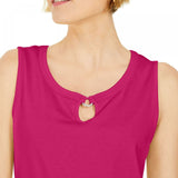 Karen Scott Women's Keyhole Hardware Tank Top