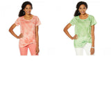 DG2 by Diane Gilman Women's Tie Dye Knotted T-Shirt