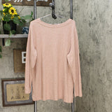 Ava & Viv Women's Plus Size Long Sleeve V-Neck Rib-Knit Top