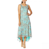 NWT Nina Leonard Womens Sleeveless Printed Power Mesh Dress. 690146 X-Small