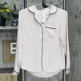 Stars Above Women's 2pc Satin Long Sleeve Top and Shorts Pajama Set Pink XS