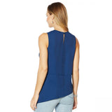 DG2 by Diane Gilman Women's Plus Size Asymmetric Sleeveless Top