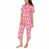 Munki Munki Women's 2 Piece Capri Pajama Set