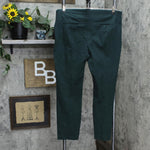 A New Day Women's Side Zip Ponte Knit High Rise Skinny Ankle Pants Dark Green 14