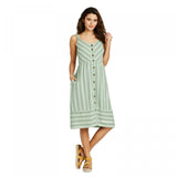 Universal Thread Women's Striped Sleeveless Button Front Sun Dress