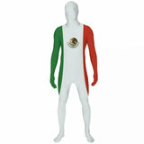 Morphsuits International Classic Halloween Costume Mexico Flag White Large