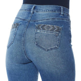 DG2 by Diane Gilman Women's Tall Boot Cut Embellished Pockets Jean