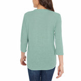 Orvis Women's 3/4 Sleeve V-Neck Linen Blend T-Shirt