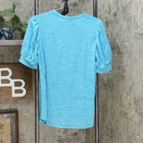 NWT DG2 By Diane Gilman Womens Balloon-Sleeve Tee. 697877 Medium