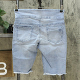DG2 by Diane Gilman Pull On Bermuda Shorts Chambray Petite Medium