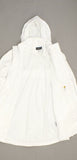 ZUZIFY Men's Seam-Sealed Waterproof Hooded Raincoat Rain Jacket White XL