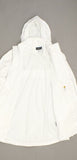 ZUZIFY Men's Seam-Sealed Waterproof Hooded Raincoat Rain Jacket White XL