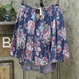 DG2 by Diane Gilman Women's Plus Size Off the Shoulder Floral SoftCell Top