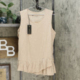DG2 by Diane Gilman Women's Asymmetric Ruffle Tank Top