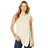 DG2 by Diane Gilman Women's Plus Size Asymmetric Sleeveless Top