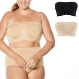 Rhonda Shear Plus Size 2 Pack Underwire Bandeau Bras with Removable Pads