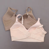 Rhonda Shear 2 Pack Mesh Back Details Molded Cup Bra Mocha/ Pink Plus 1X
