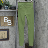 G By Giuliana Leggings With Zipper Hems. 729462 Olive Green XS
